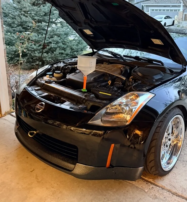 Replacing coolant with distilled water