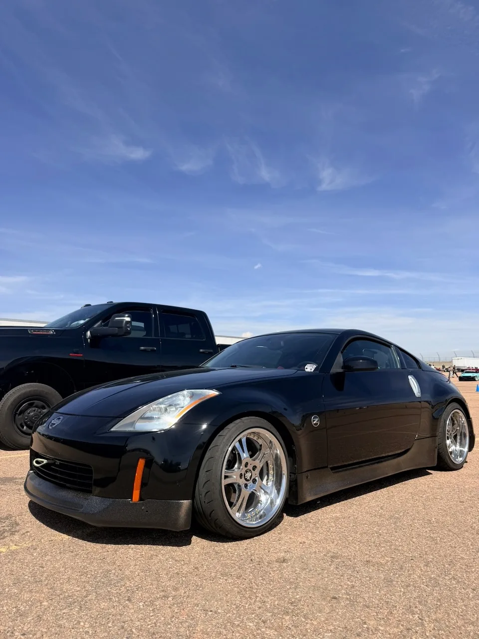 Car staged and ready in the paddock